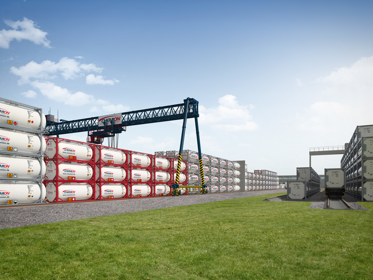 Fotosimulation des neuen Containerterminals